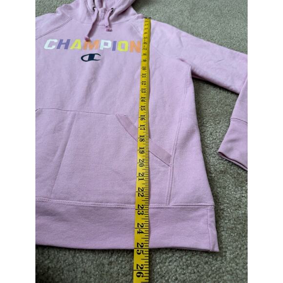 Champion Pop Color Logo Powerblend Hoodie Sweater Athletics Women's Small - Picture 10 of 11
